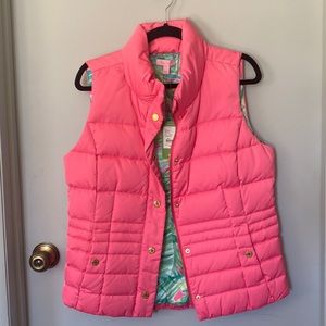 NWT Lilly Pulitzer Isabelle Vest Flamingo Pink Sz L